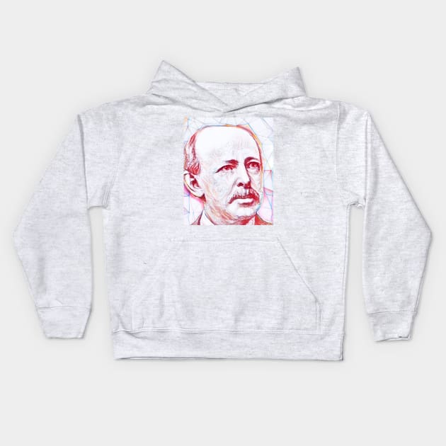 Horatio Alger Portrait | Horatio Alger line art Kids Hoodie by JustLit